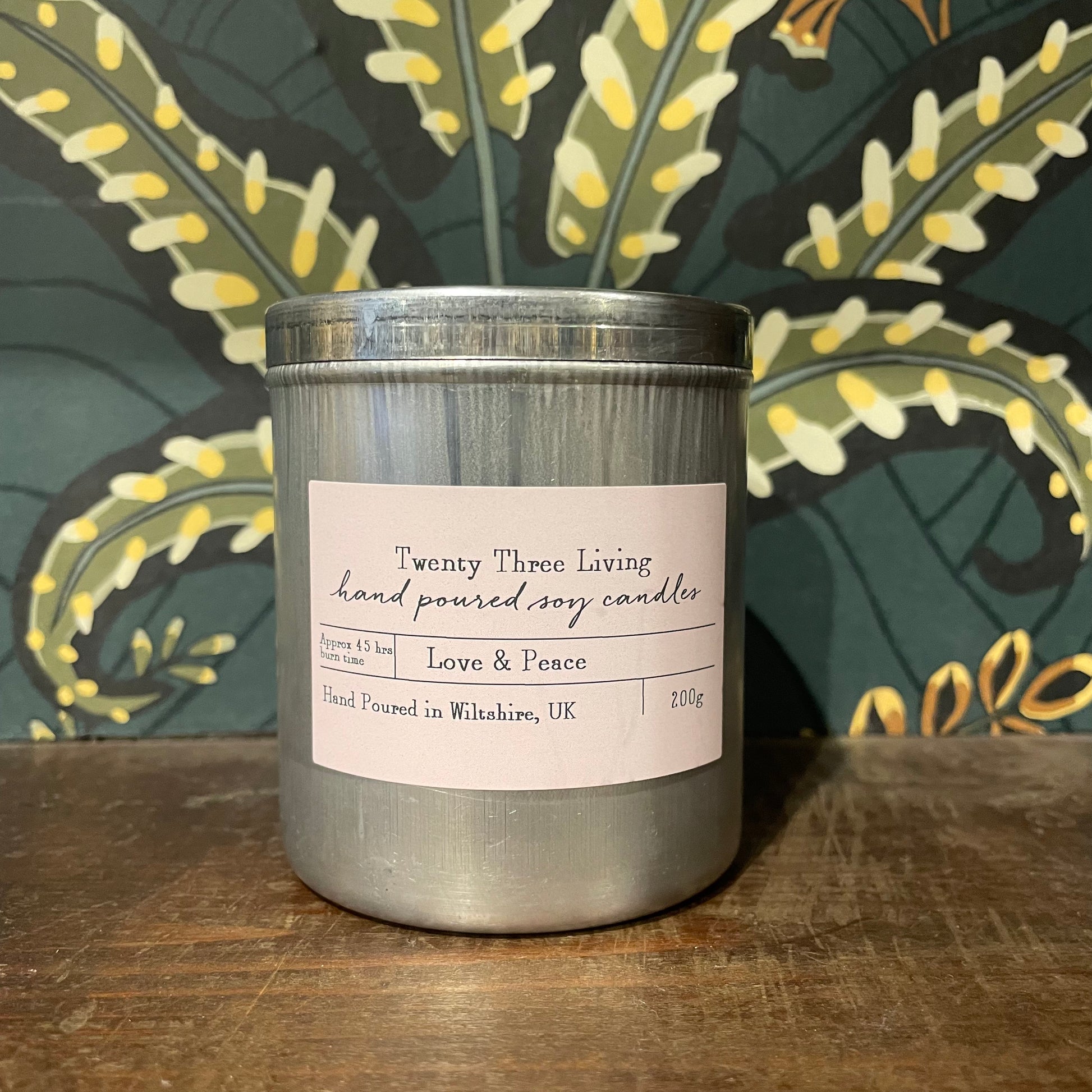 23L Travel Tin Candle - Love & 200g Peace