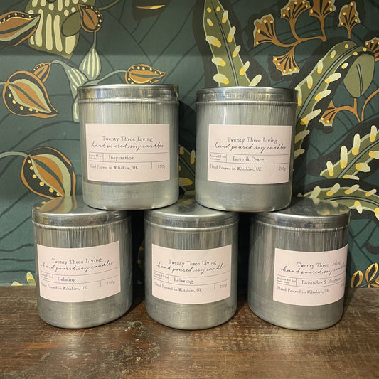 Twenty Three Living Travel Tin Candle - Love & Peace