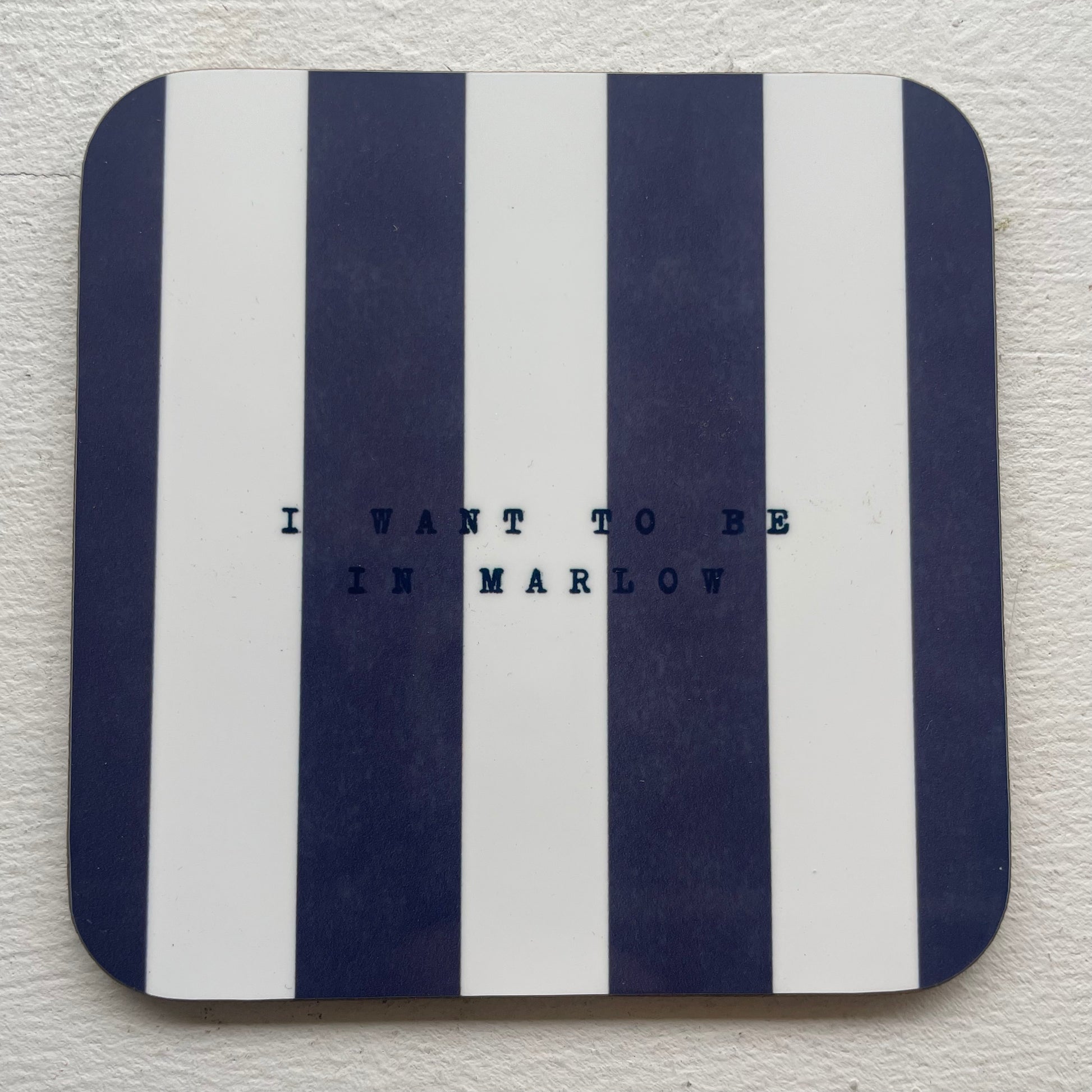 The Hambridge Artist Coaster - I Want To Be in Marlow Girl in Slate Stripe