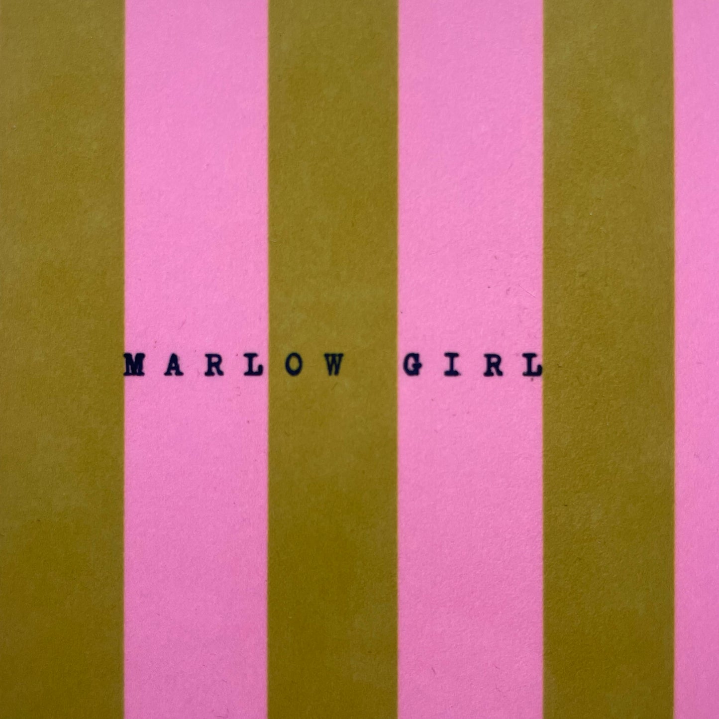 The Hambridge Artist Coaster - Marlow Girl in Mustard / Pink Stripe