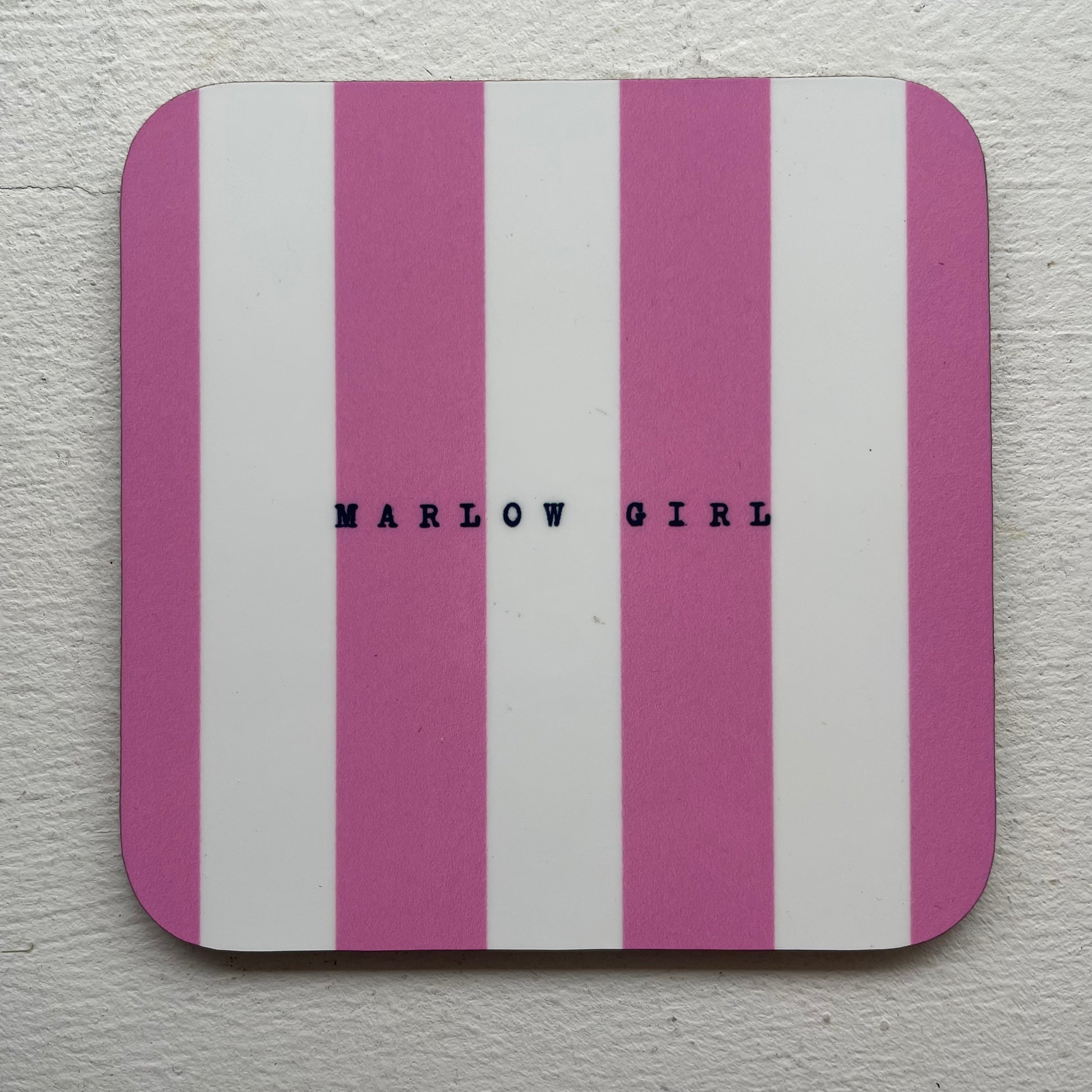 The Hambridge Artist Coaster - Marlow Girl in Pink Stripe