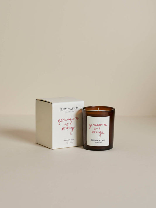Plum & Ashby Geranium & Orange Votive Candle