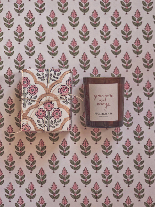 Plum & Ashby Geranium & Orange Votive Candle