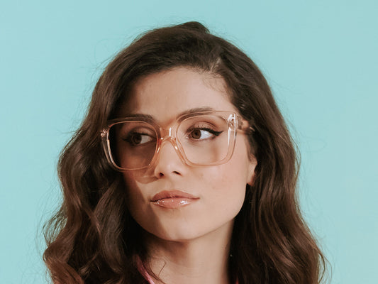 Goodlookers Reading Glasses Reading Glasses 'Deirdre' Transparent Pink