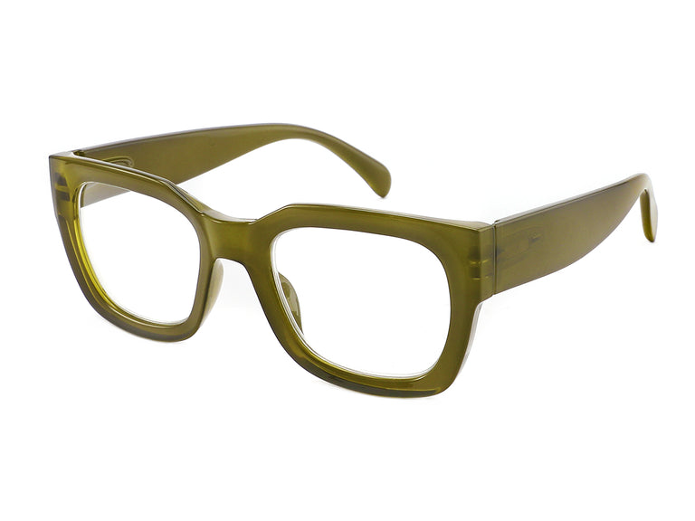 Goodlookers Reading Glasses 'Jordan' Olive