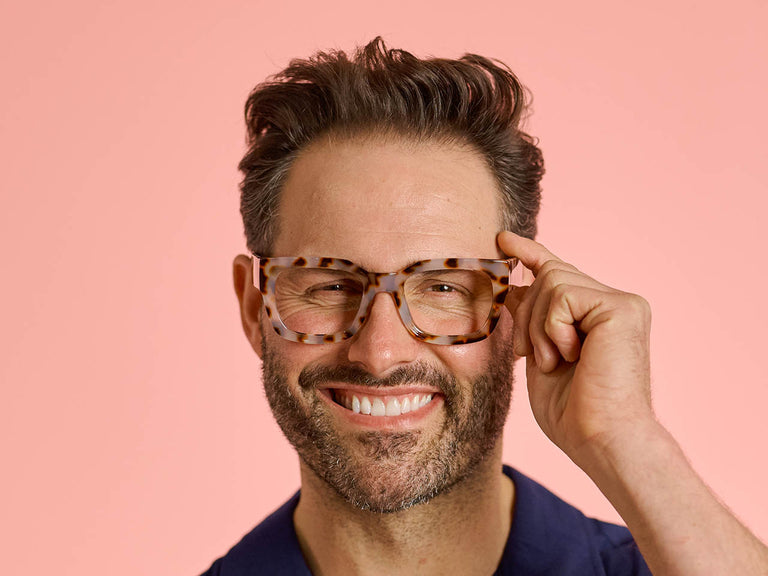 Goodlookers Reading Glasses 'Jordan' White Tortoiseshell