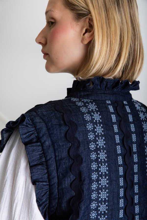 Bonte London Gwen Gilet in Dark Denim
