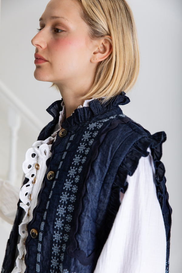 Bonte London Gwen Gilet in Dark Denim