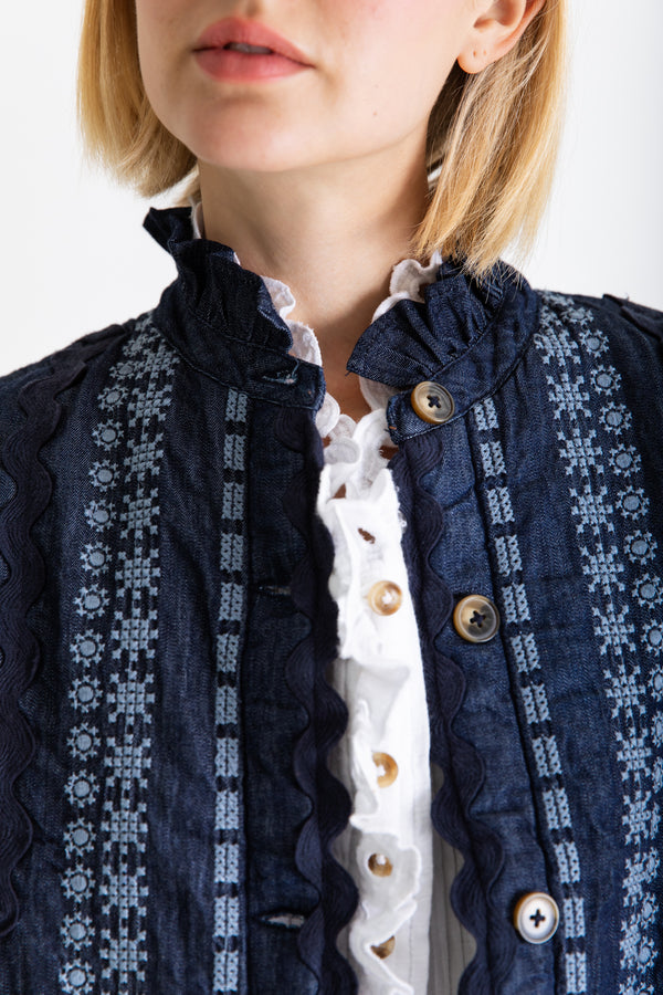 Bonte London Gwen Gilet in Dark Denim