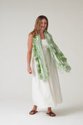 One Hundred Stars Giant Willow Green Scarf