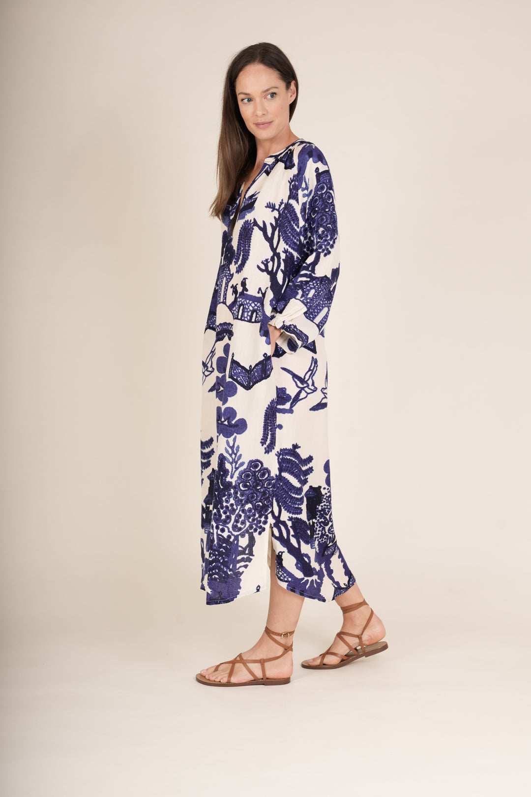 One Hundred Stars Giant Willow Blue Raglan Dress