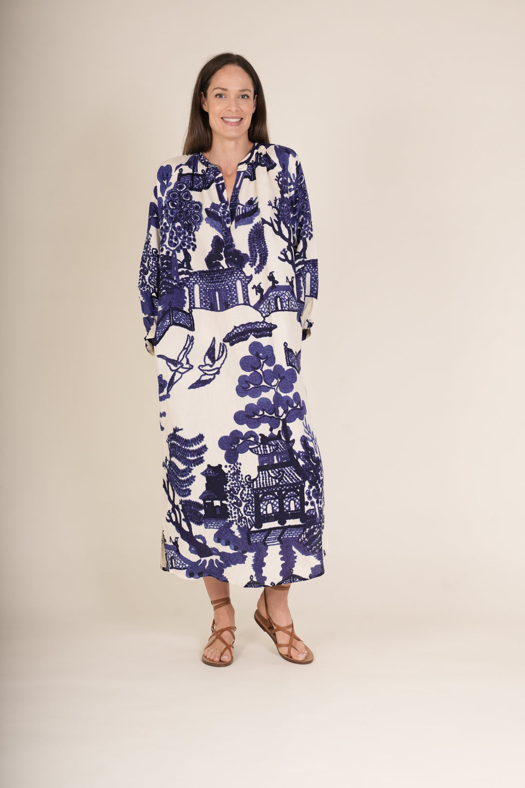 One Hundred Stars Giant Willow Blue Raglan Dress