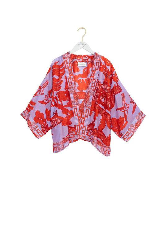 One Hundred Stars Giant Willow Violet Kimono