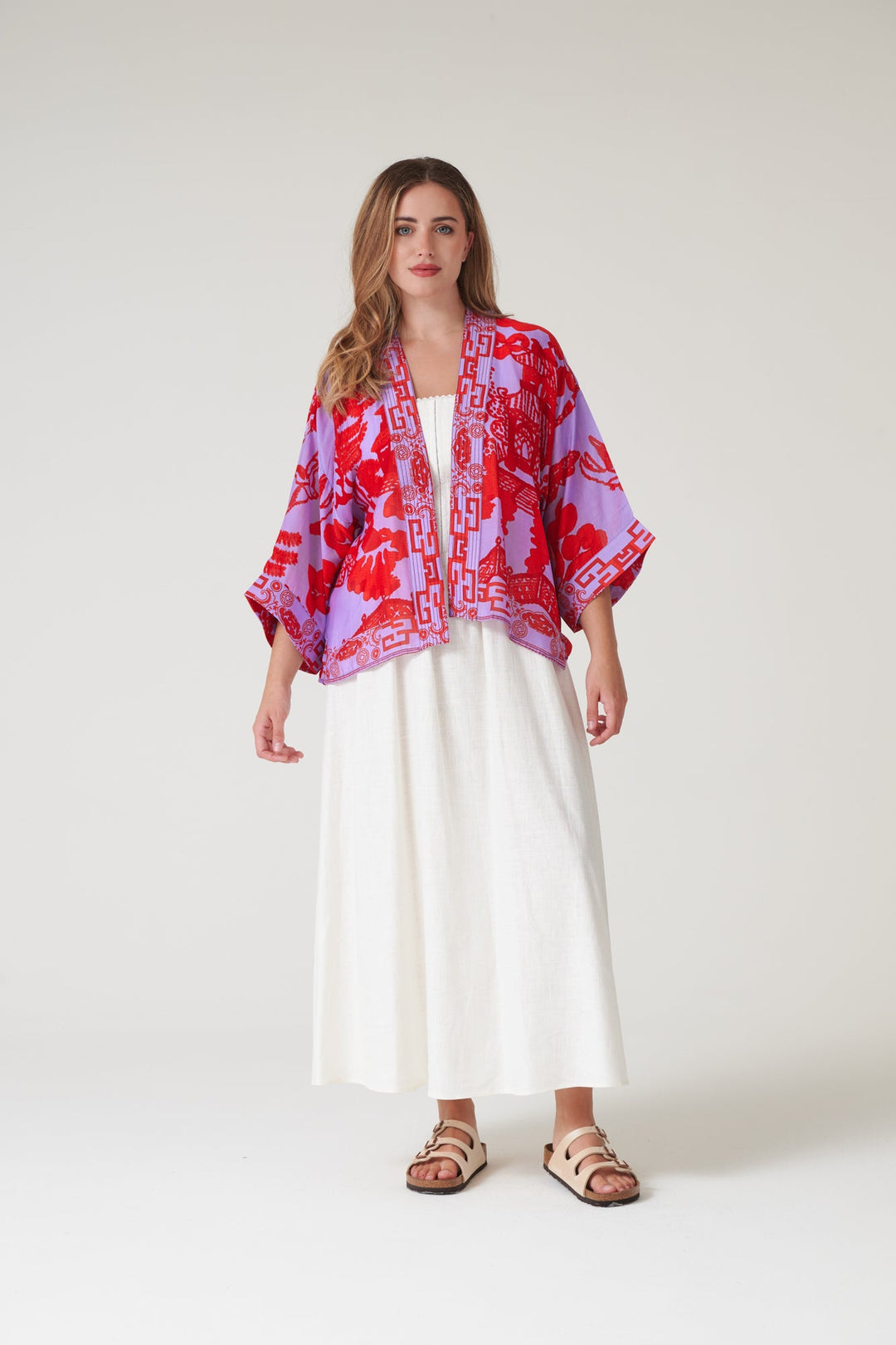 One Hundred Stars Giant Willow Violet Kimono