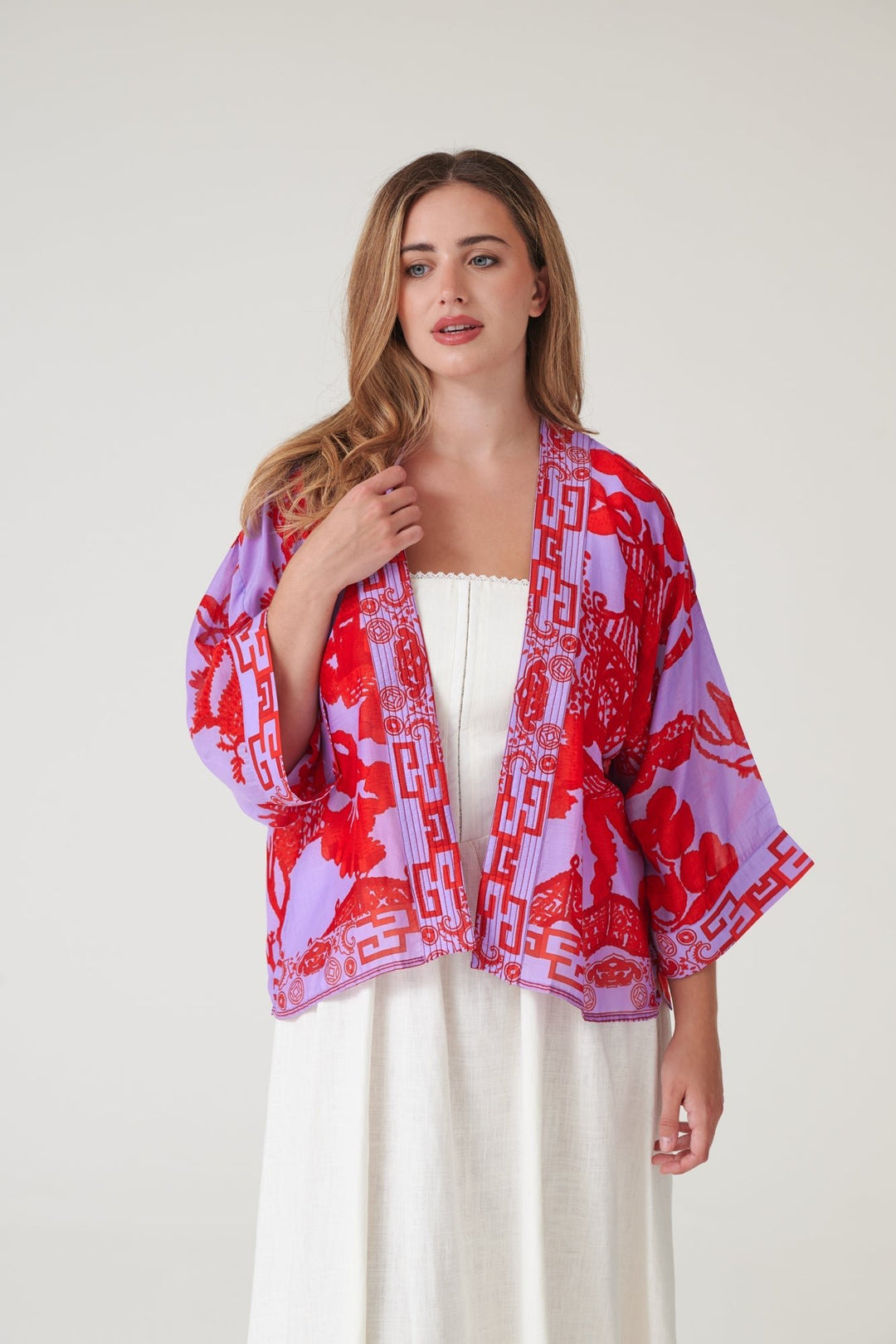 One Hundred Stars Giant Willow Violet Kimono