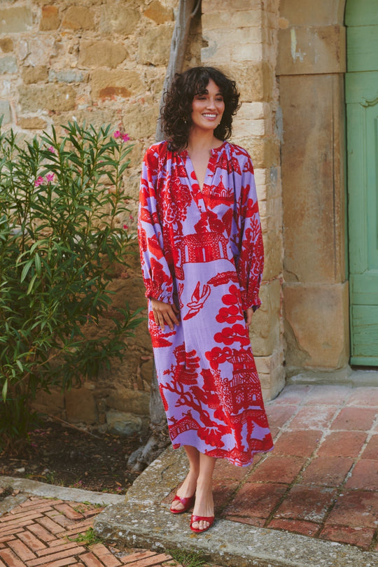 One Hundred Stars  Giant Willow Violet Raglan Dress