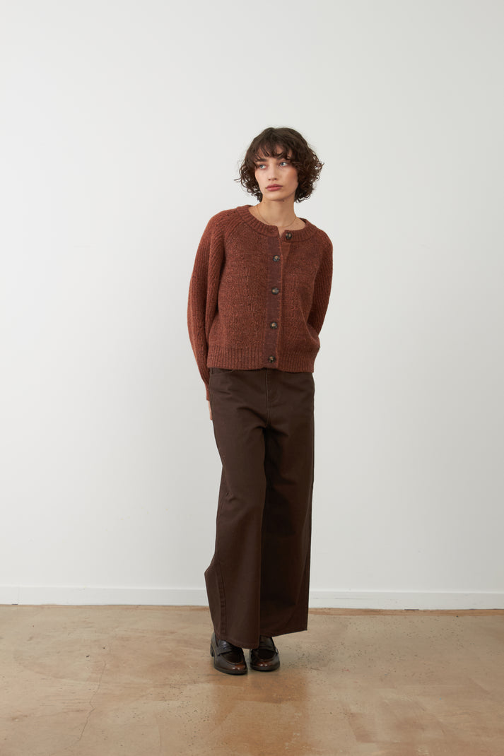Orfeo Aisling Cardigan in Chocolate
