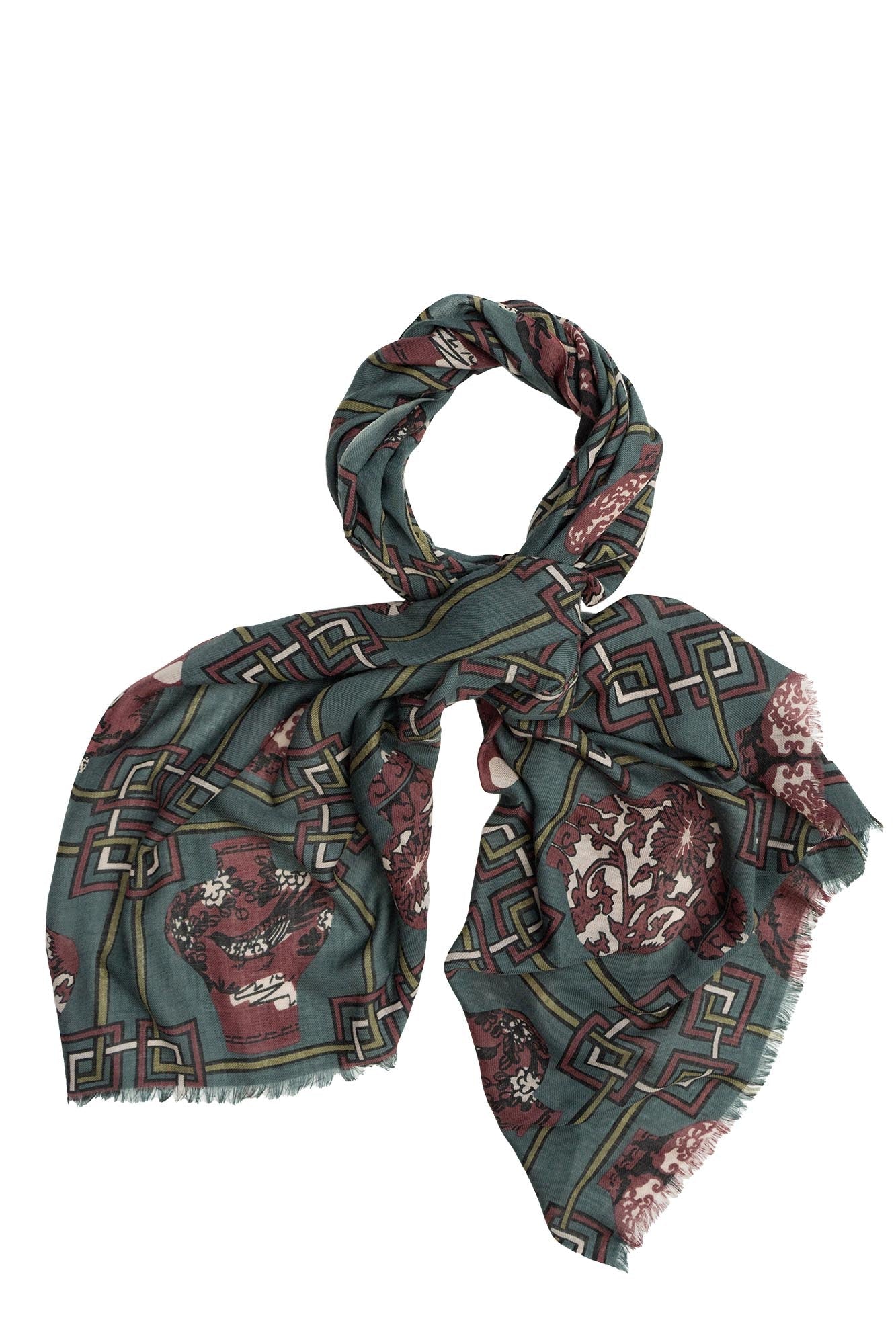 One Hundred Stars Ginger Jar Wool Scarf