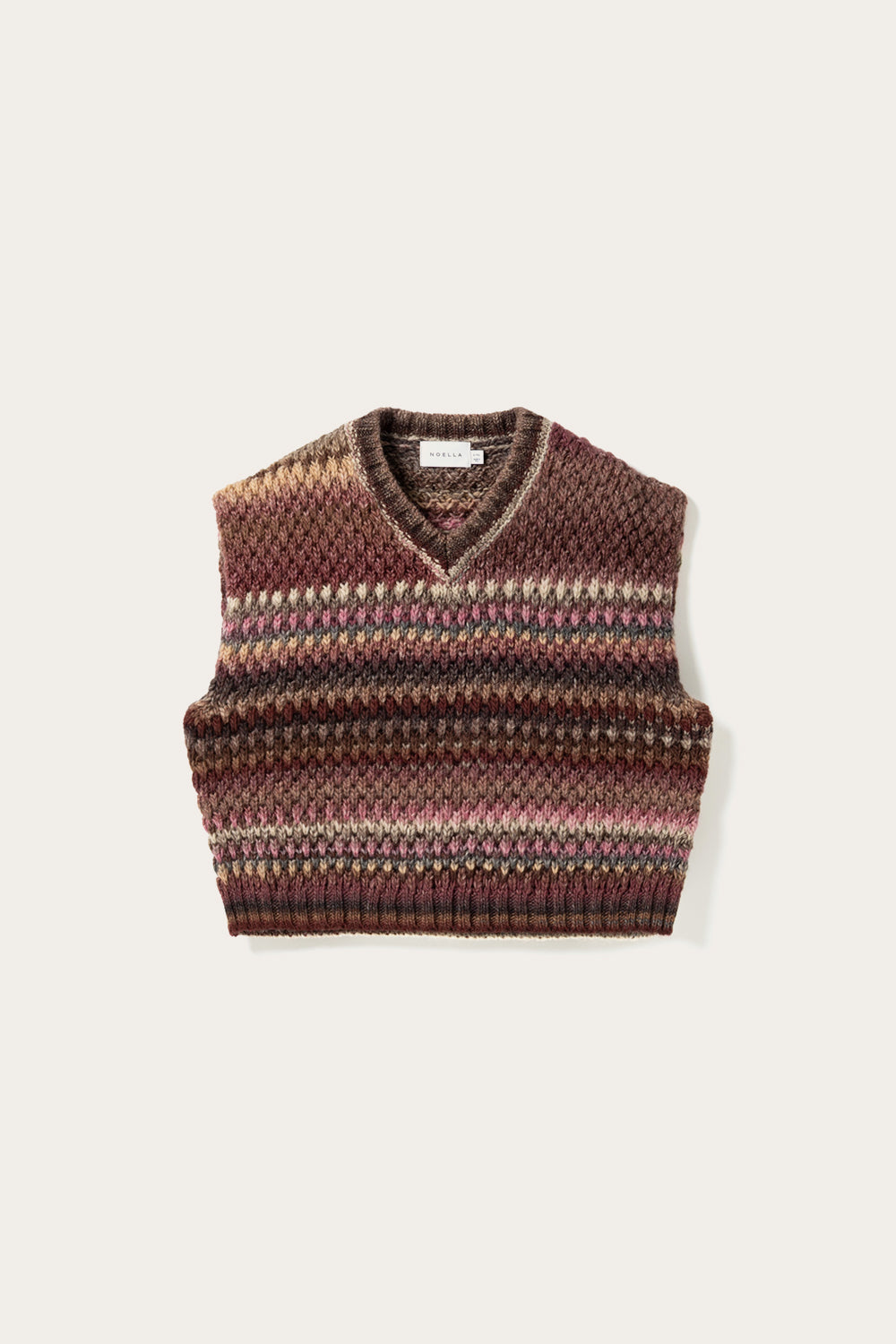 Noella Gio Knit Vest in Rust Mix