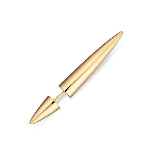 Spike Double Sided Stud Single Earring Gold