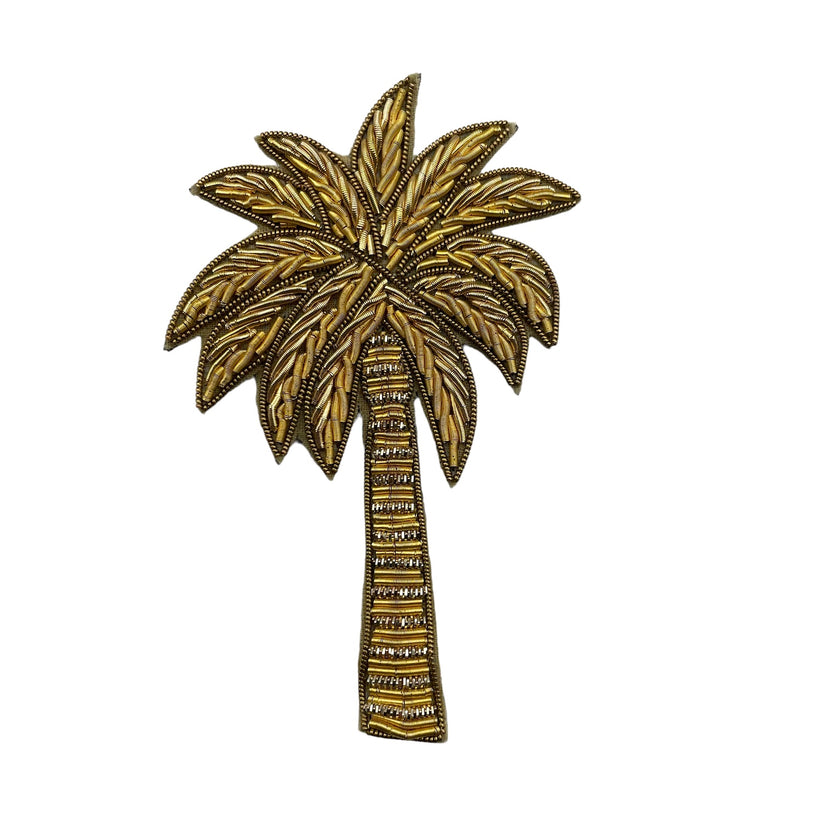 Sixton London Small Sand Palm Print Make Up Bag And Palm Tree Pin