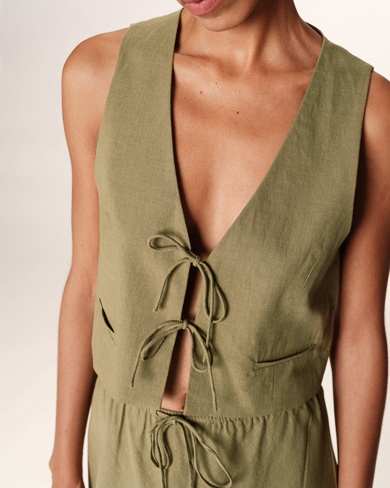 Grace & Mila Reubens Waistcoat in Green