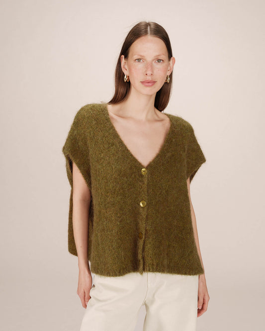 Grace & Mila Savant Cardigan in Olive