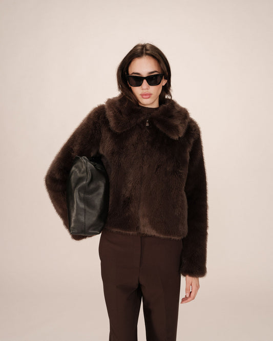 Grace & Mila Shonna Coat in Chocolat