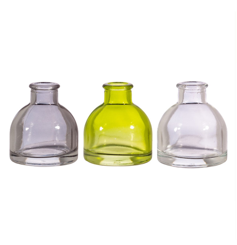 Grey & Green Mini Bud Vases  - Set of 3