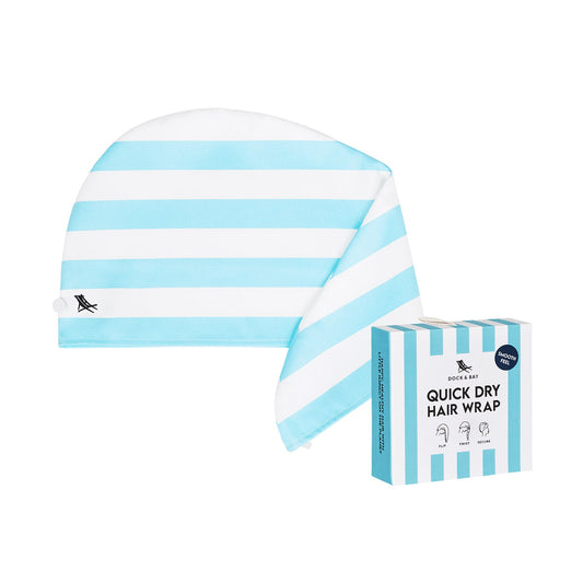 Dock & Bay Hair Wrap - Tulum Blue - Smooth Feel