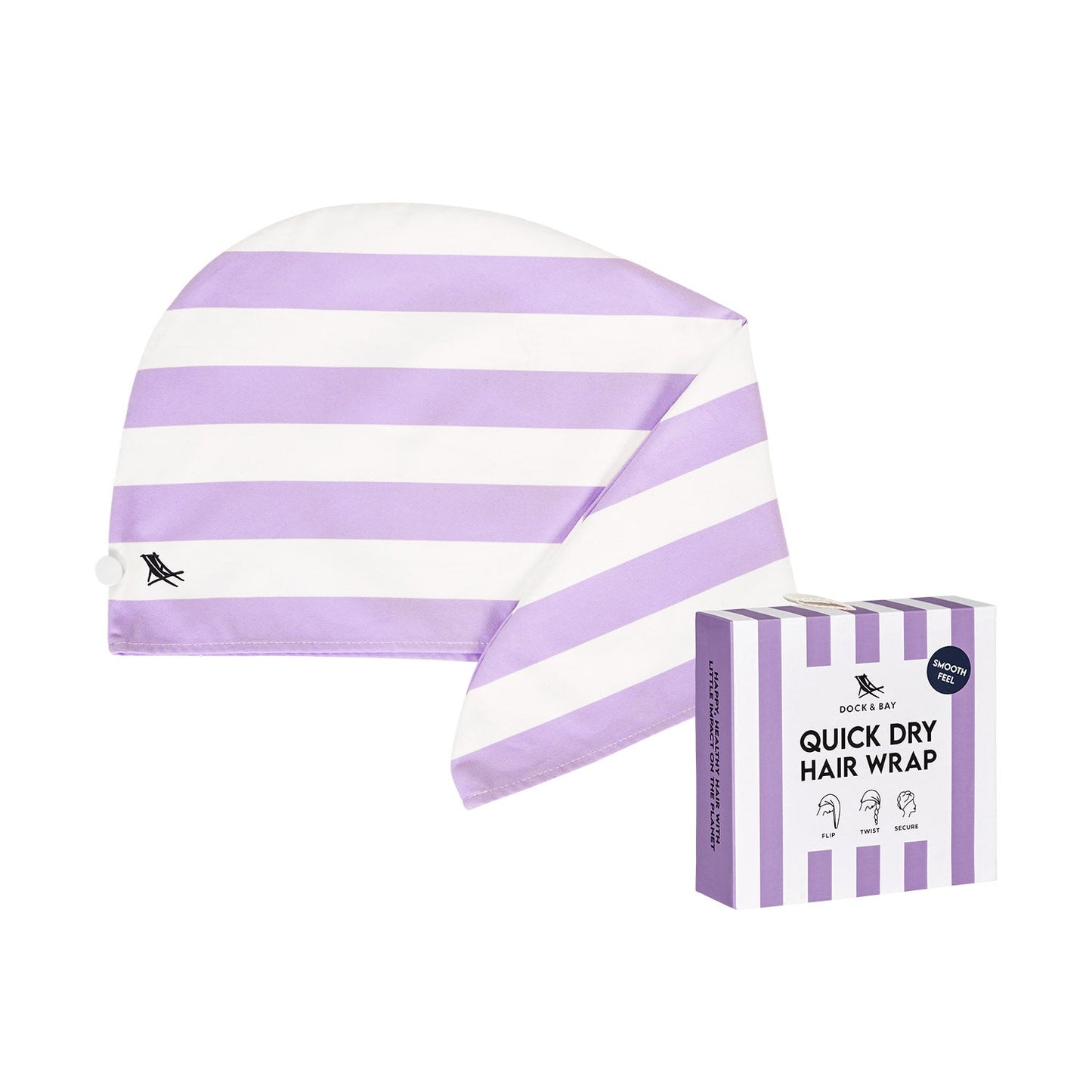 Dock & Bay Hair Wrap - Lombok Lilac - Smooth Feel