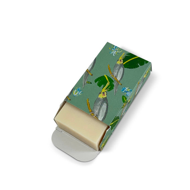 Heaven Scent 100g Natural Soap Rosemary, Sage & Thyme Jungle Illustrated Cockatiel 