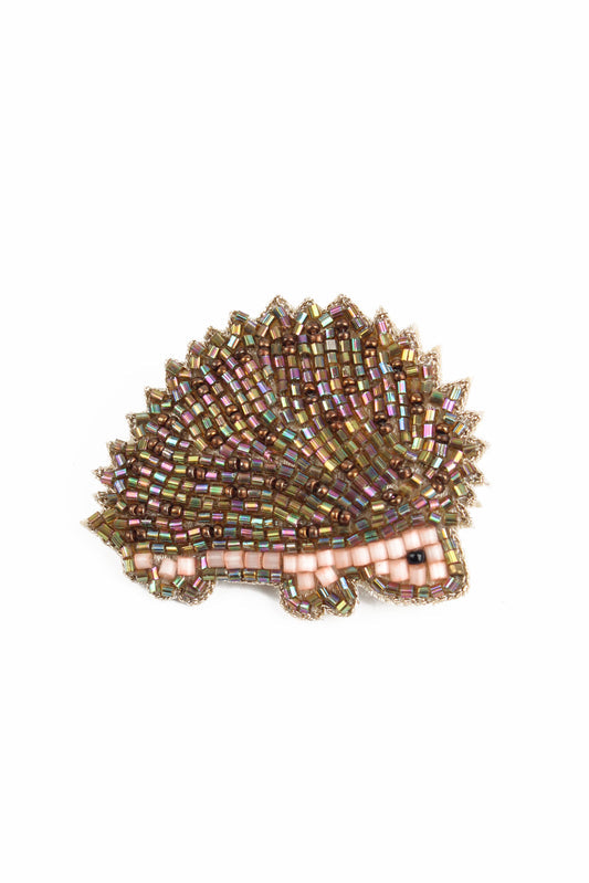 My Doris Hedgehog Beaded Brooch