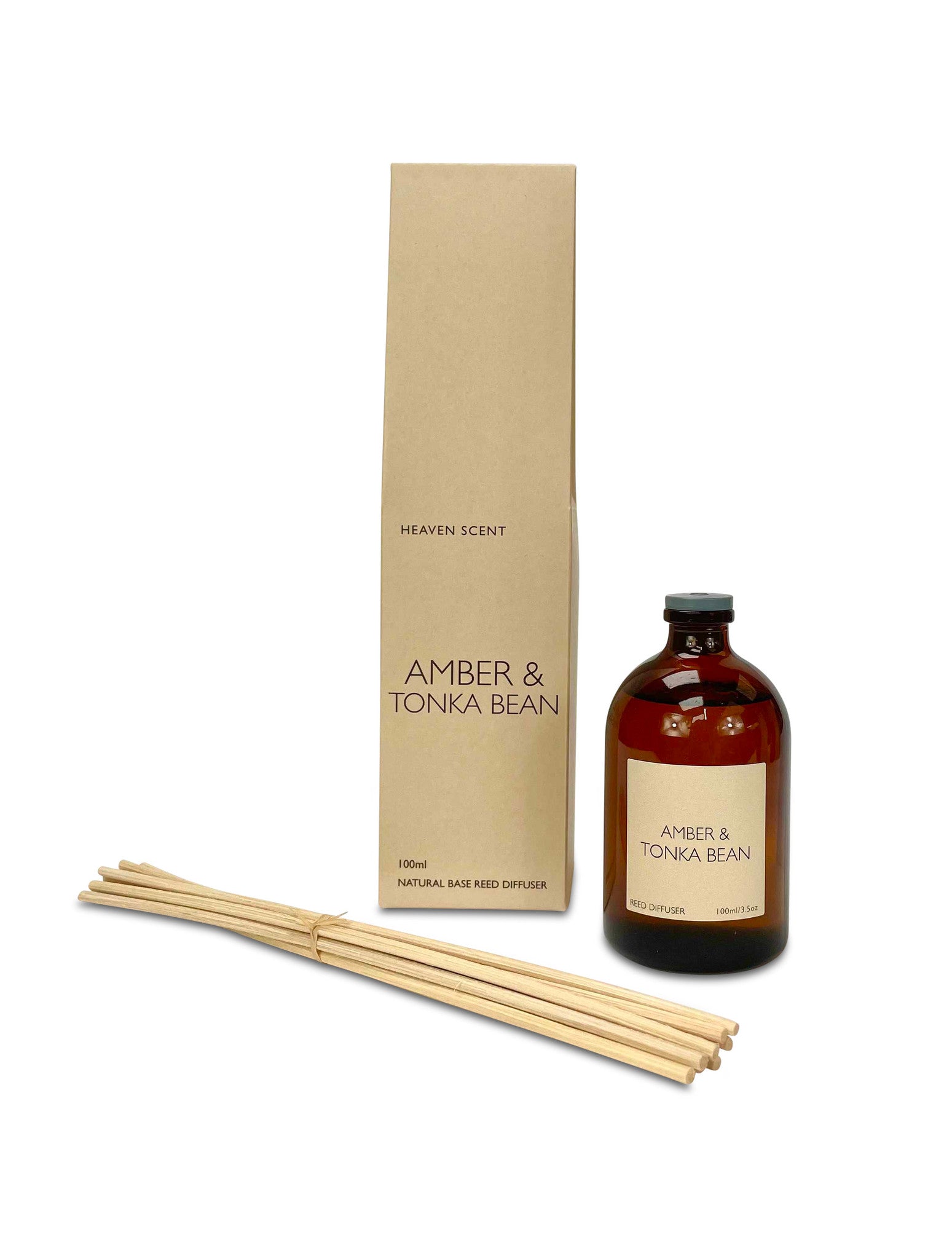 Amber & Tonka Bean Diffuser with warm tones of Amber and nutty, spice of the Tonka bean