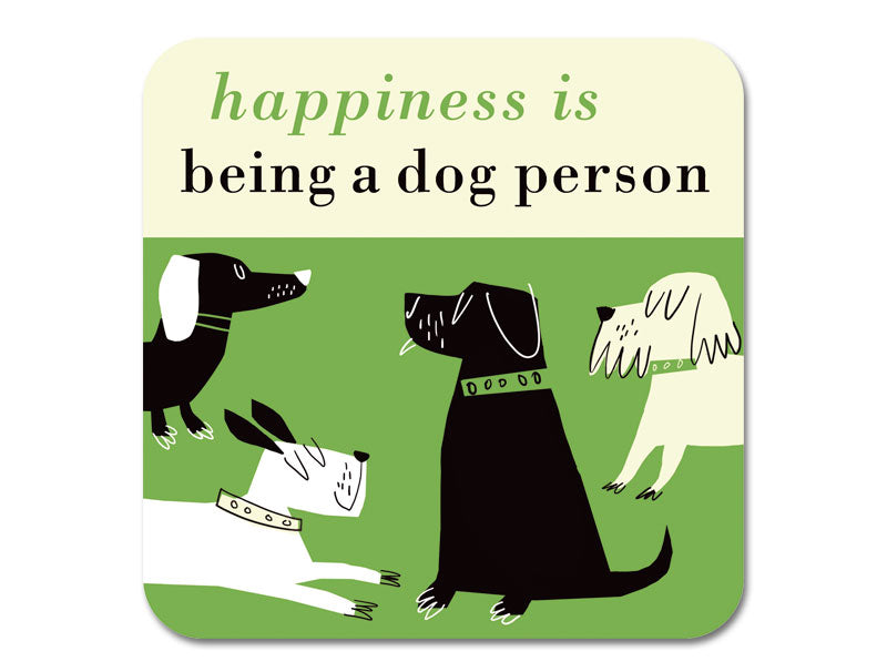 Repeat Repeat Green Dog Person Happiness Coaster