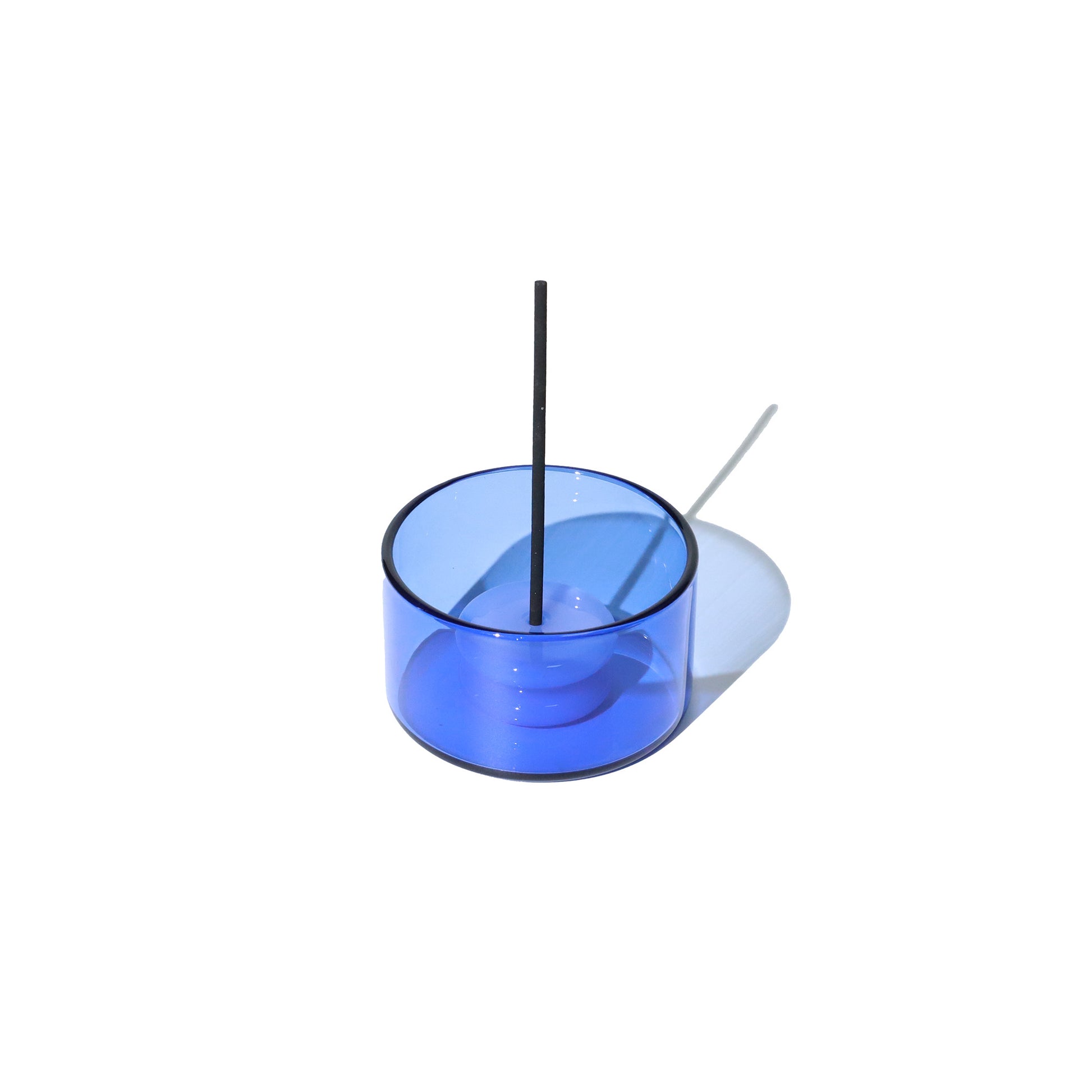 Hello Ferretti Blue Glass Incense Burner