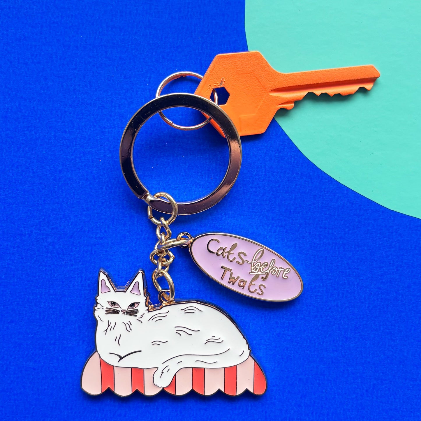 House of Disaster Catnip 'Cats before twats' Keyring