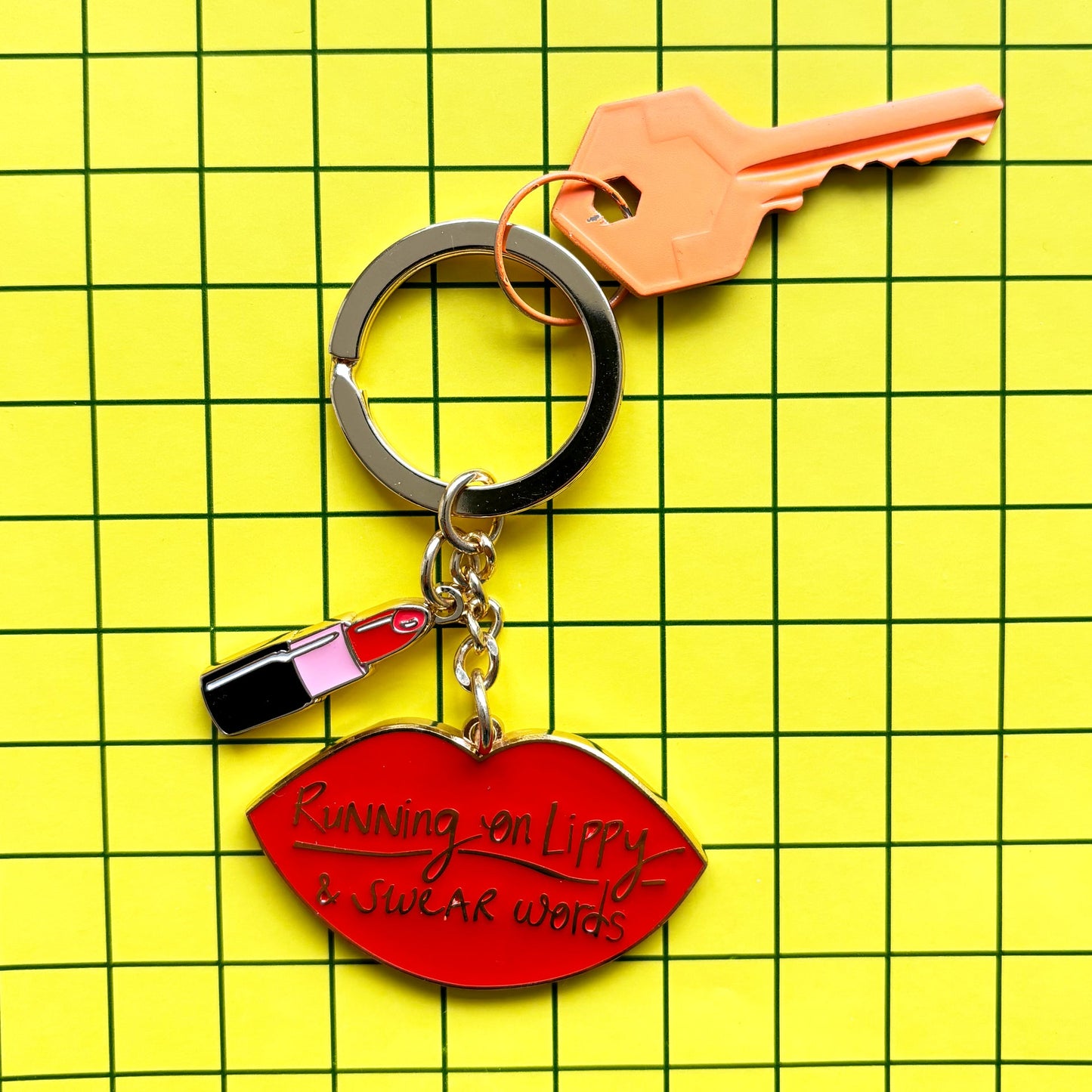 House of Disaster Small Talk 'Running on lippy and swear words' Keyring