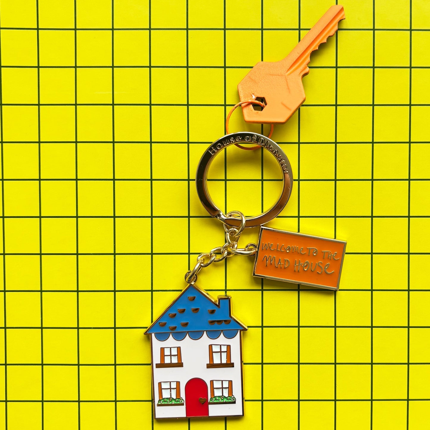 House of Disaster Small Talk 'Welcome to the mad house' Keyring