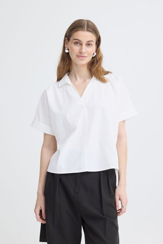 ICHI Imana Shirt in Cloud Dancer