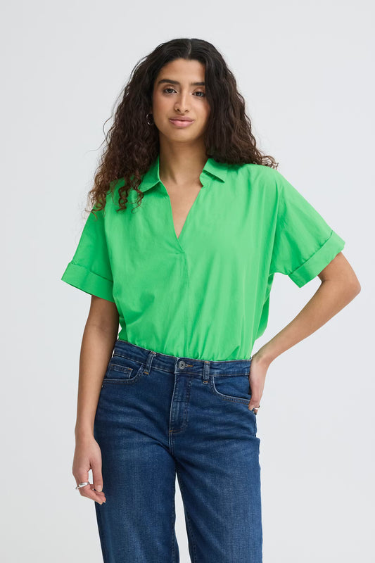 ICHI Imana Shirt in Greenbriar