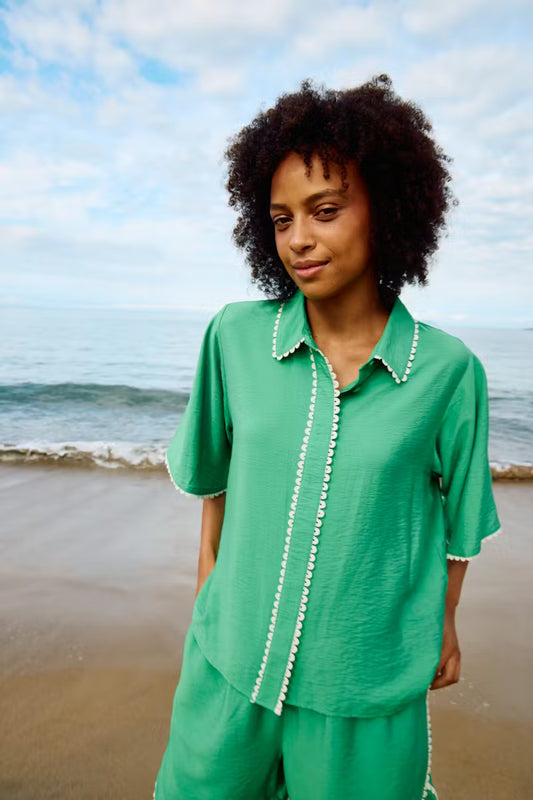 ICHI Leni Shirt in Greenbriar