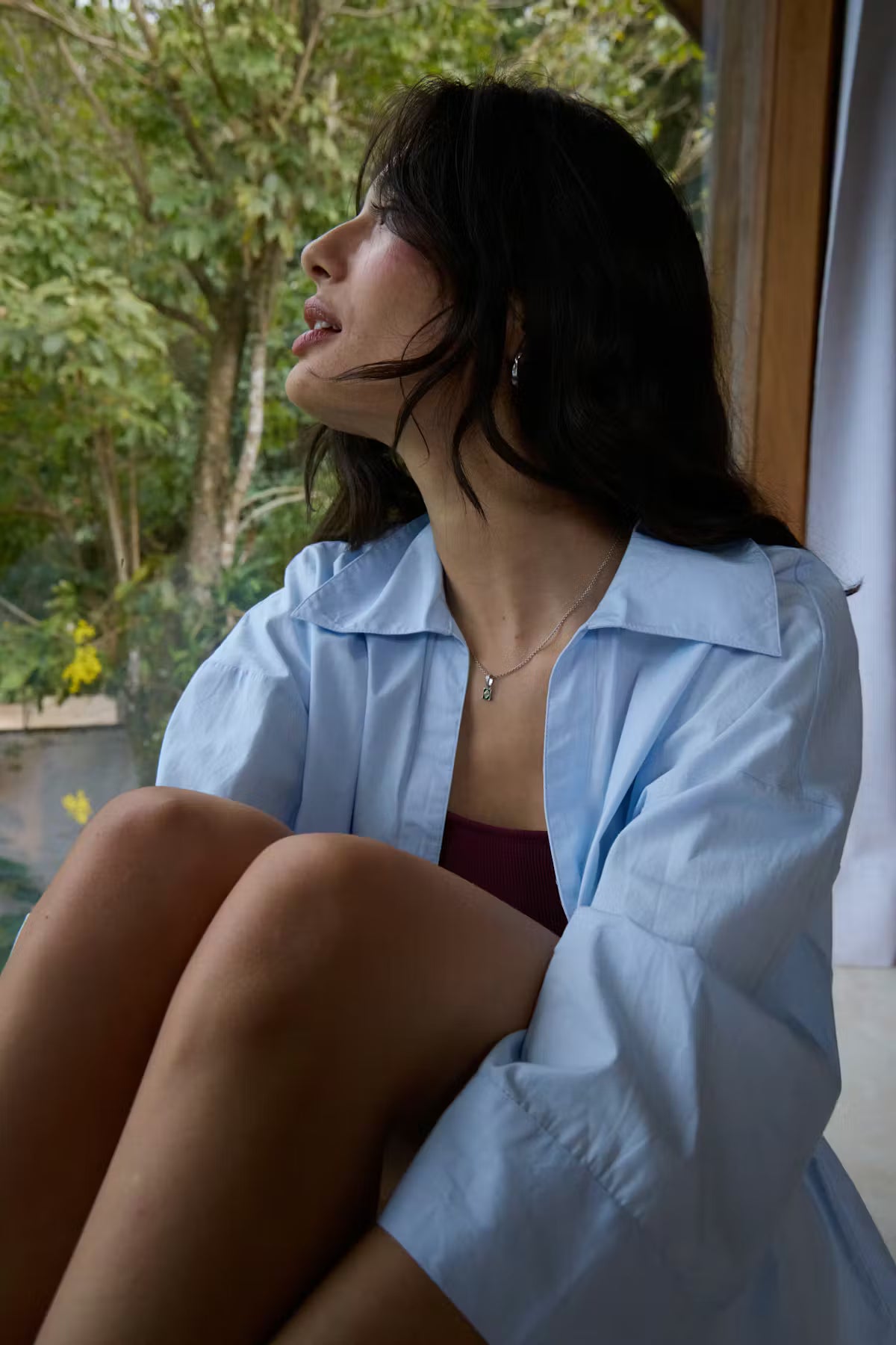 ICHI Luanne Shirt in Floaty Blue