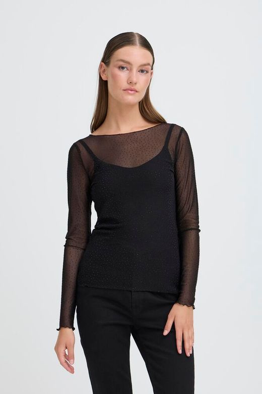 ICHI Noviola LS Top in Black