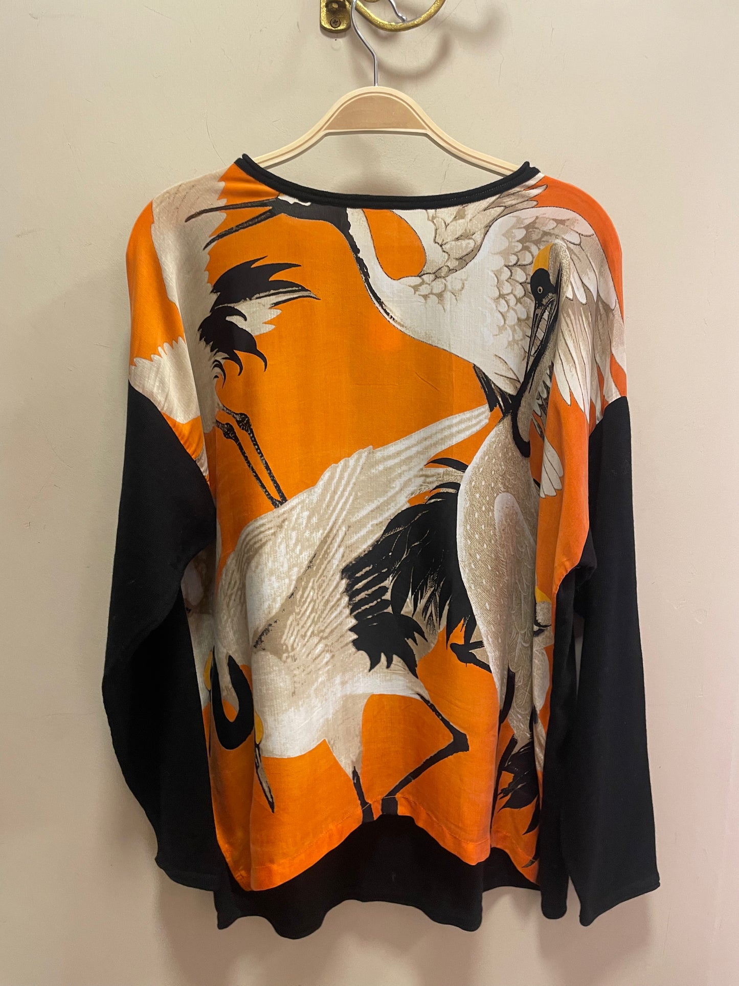 One Hundred Stars Stork Black/Orange Cotton Jumper