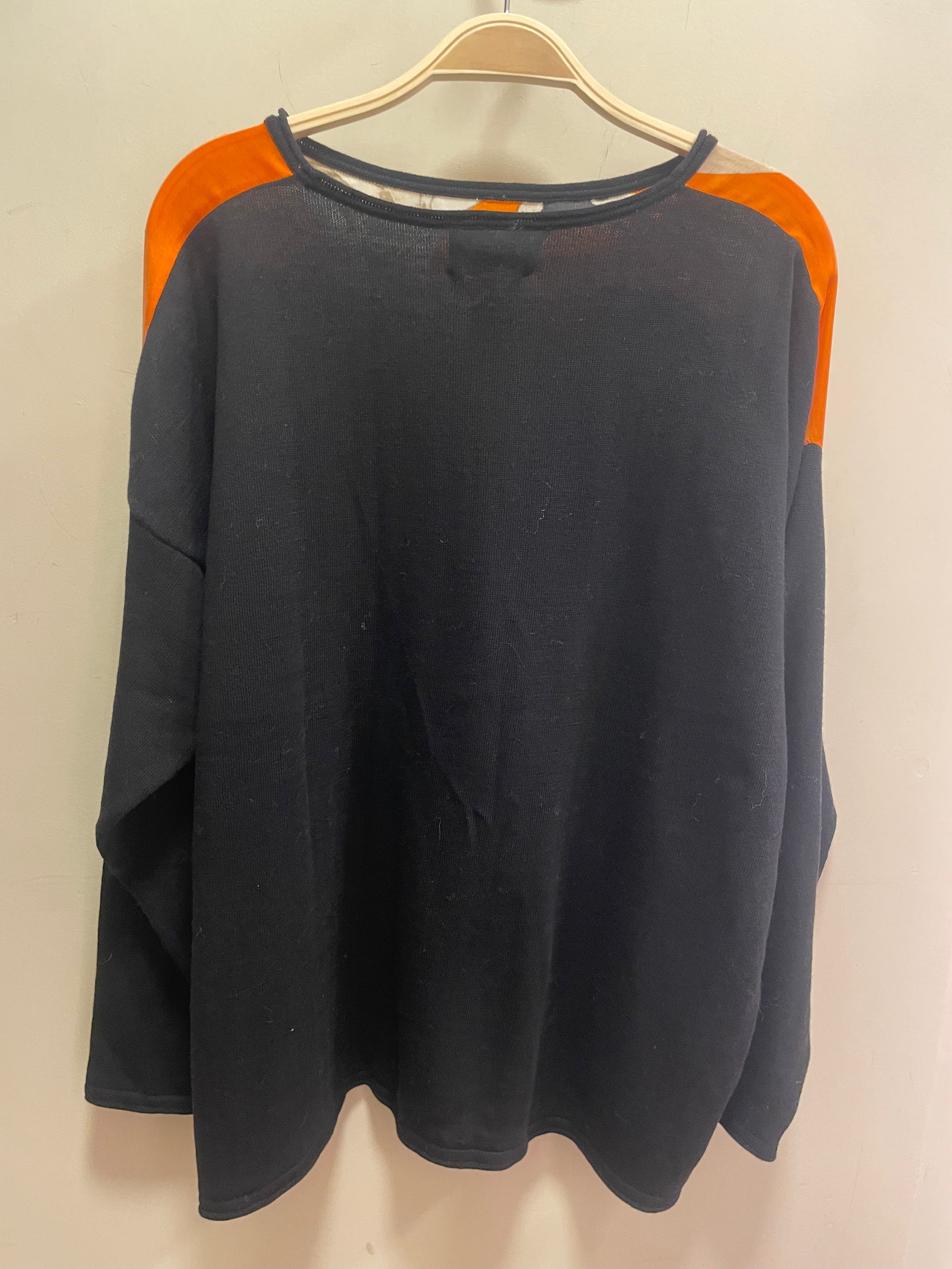 One Hundred Stars Stork Black/ Orange Cotton Jumper