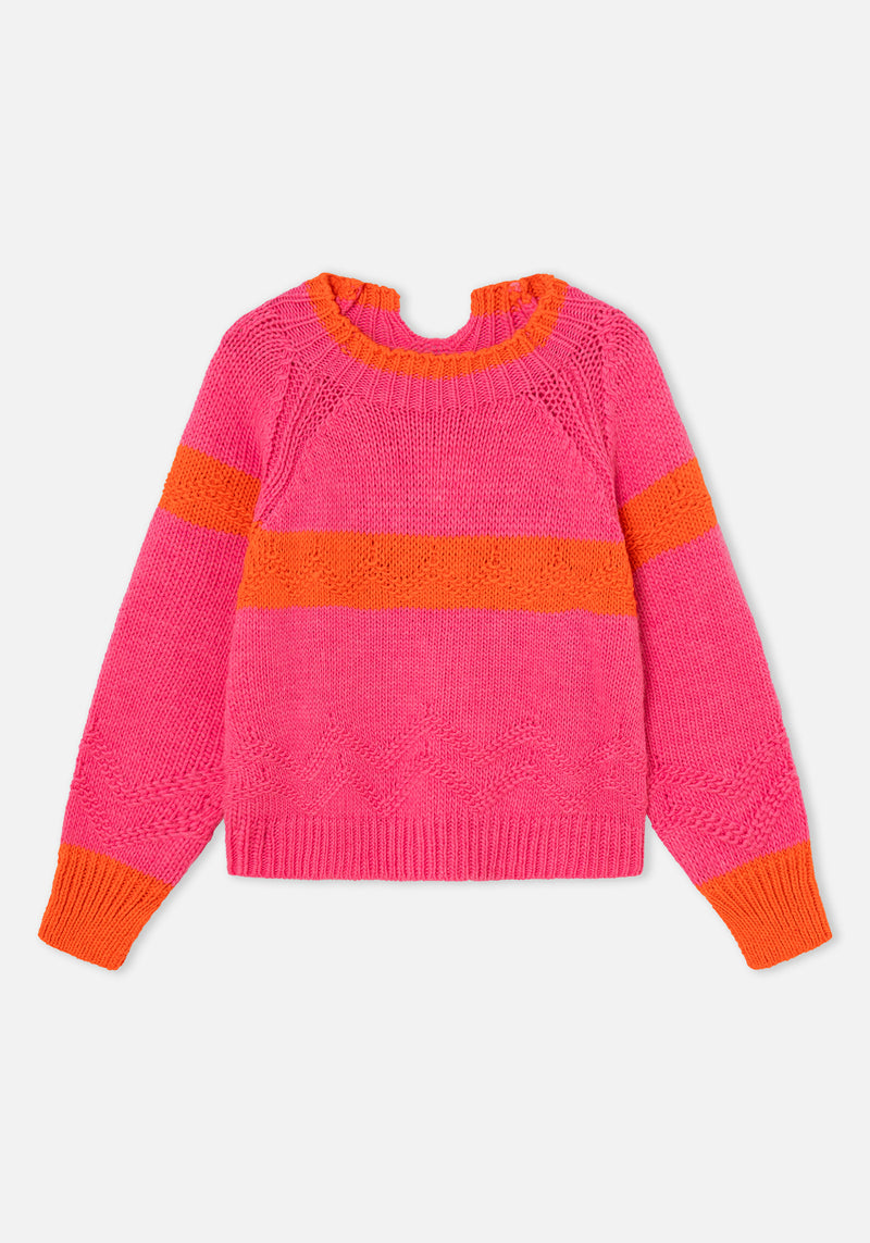 Dr Bloom Pink Candy Sweater