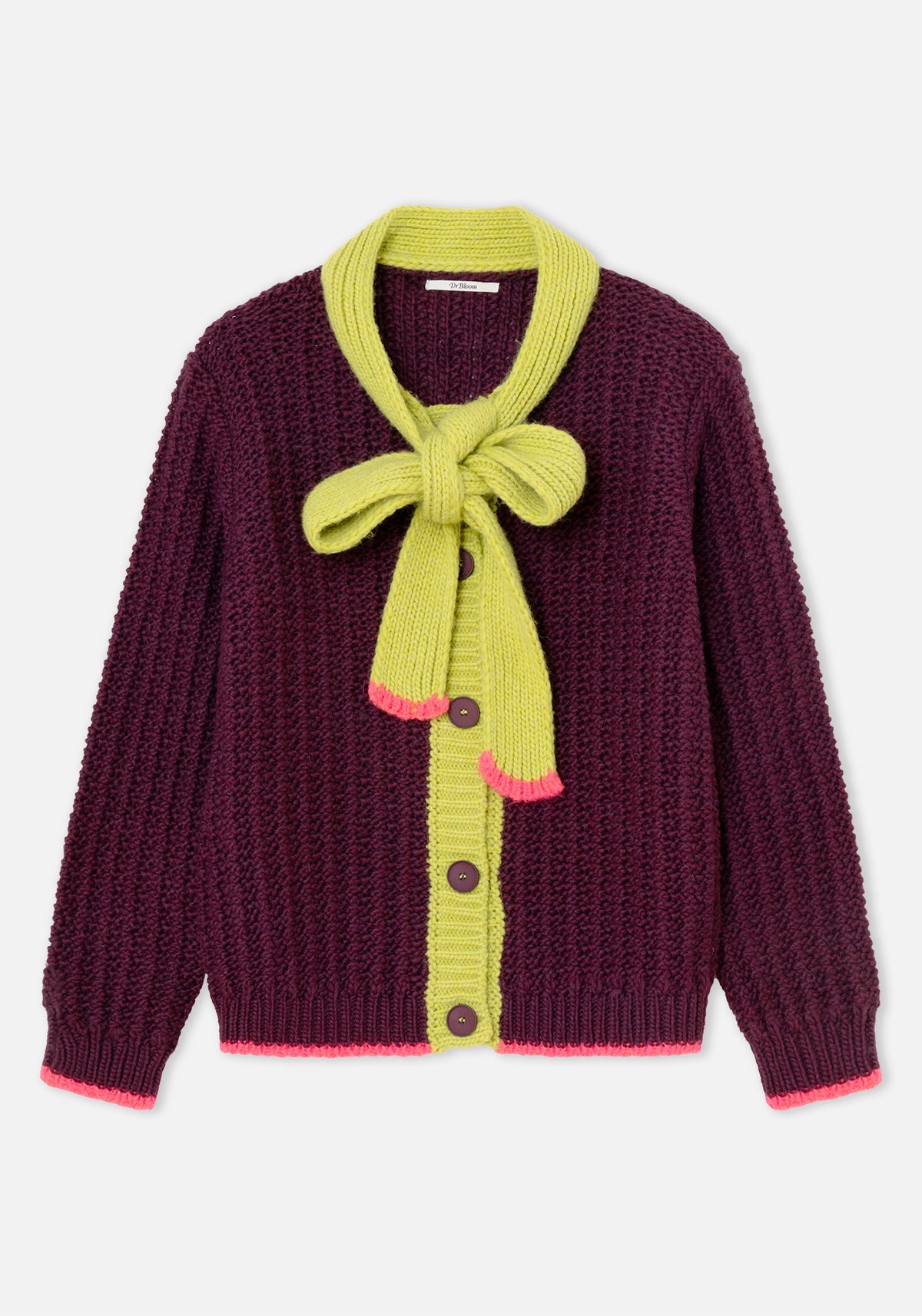 Dr Bloom Cardigan Grace Eggplant