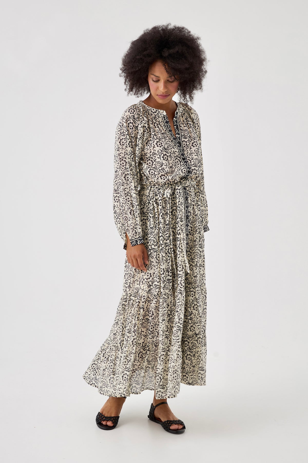 Chico Soleil THELMA DRESS in Fleurs De Tiare