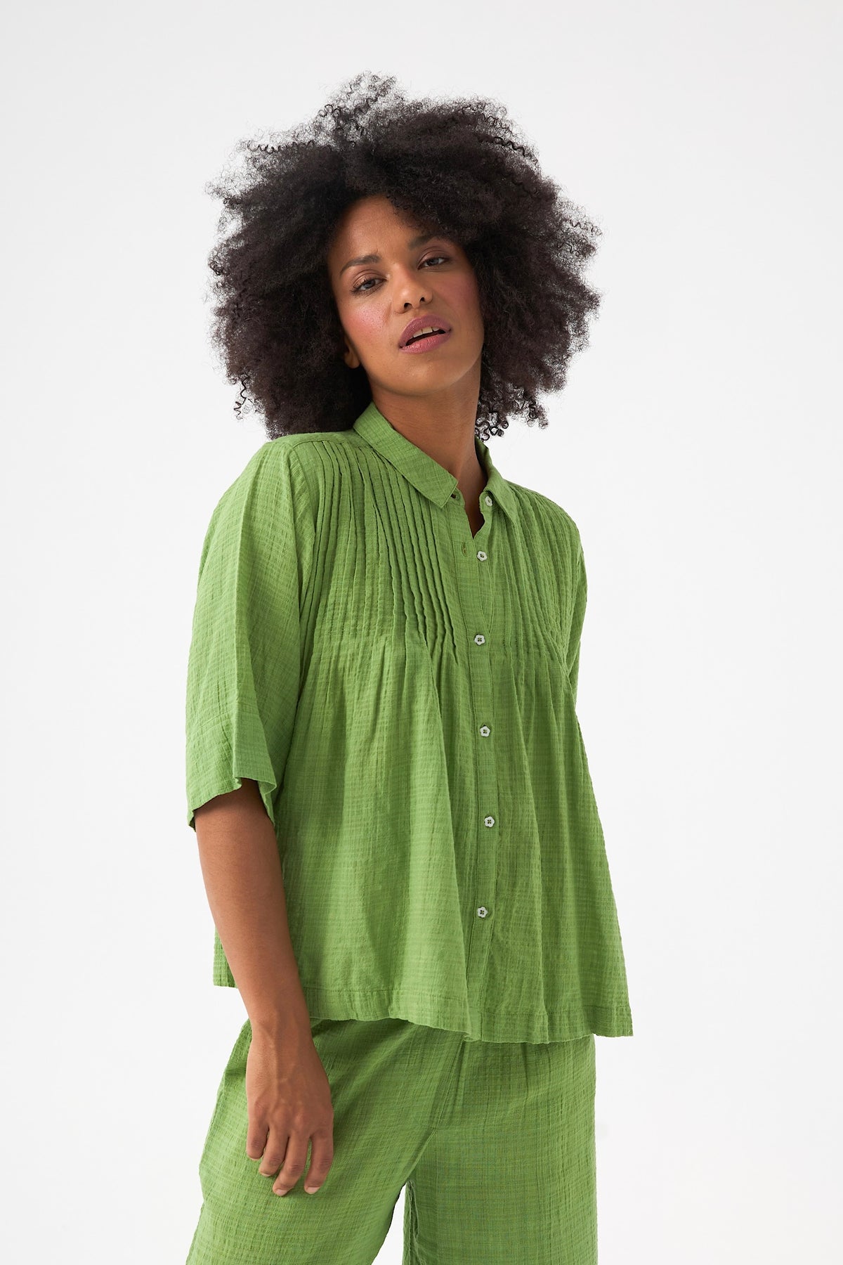 Chico Soleil RUSTY BLOUSE in Peridot Green